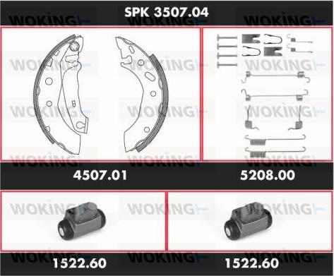 Woking SPK 3507.04 - Komplet kočnica, bubanj kočnice www.molydon.hr