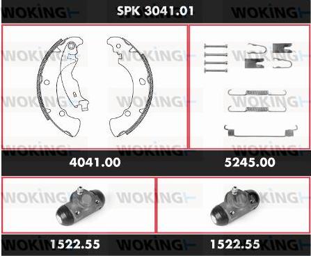 Woking SPK 3041.01 - Komplet kočnica, bubanj kočnice www.molydon.hr