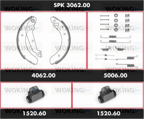 Woking SPK 3062.00 - Komplet kočnica, bubanj kočnice www.molydon.hr