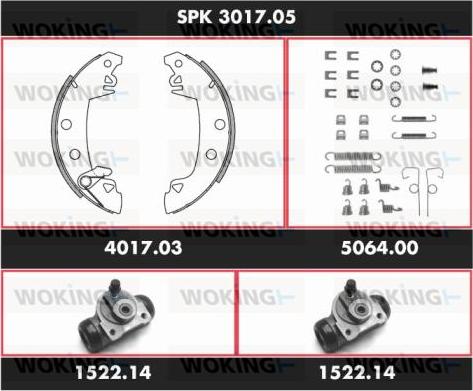 Woking SPK 3017.05 - Komplet kočnica, bubanj kočnice www.molydon.hr