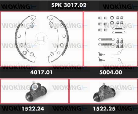 Woking SPK 3017.02 - Komplet kočnica, bubanj kočnice www.molydon.hr