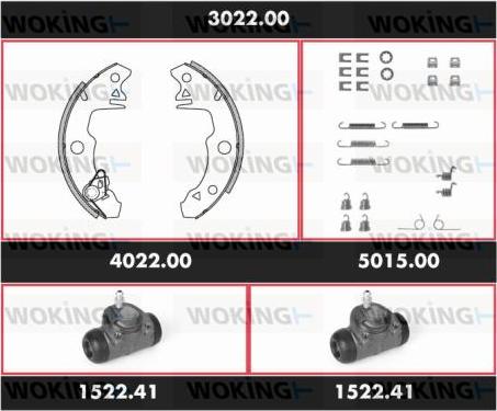 Woking SPK 3022.00 - Komplet kočnica, bubanj kočnice www.molydon.hr