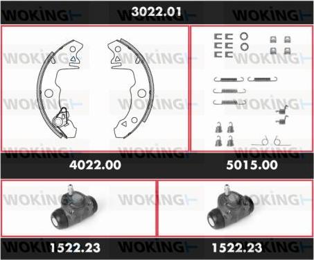 Woking SPK 3022.01 - Komplet kočnica, bubanj kočnice www.molydon.hr