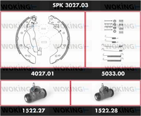 Woking SPK 3027.03 - Komplet kočnica, bubanj kočnice www.molydon.hr