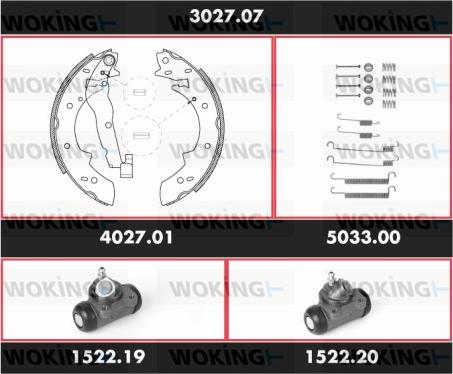 Woking SPK302707 - Komplet kočnica, bubanj kočnice www.molydon.hr