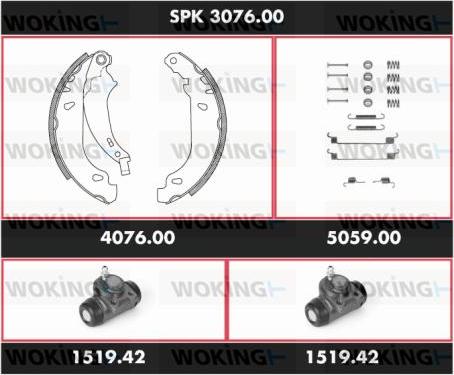 Woking SPK 3076.00 - Komplet kočnica, bubanj kočnice www.molydon.hr