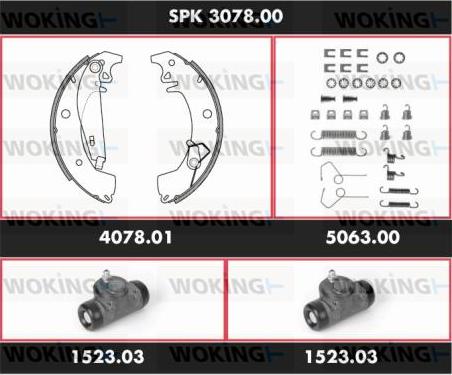 Woking SPK 3078.00 - Komplet kočnica, bubanj kočnice www.molydon.hr