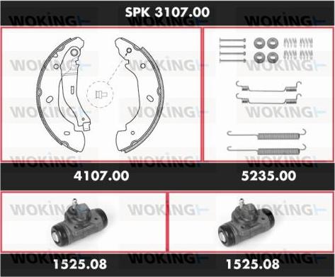 Woking SPK 3107.00 - Komplet kočnica, bubanj kočnice www.molydon.hr