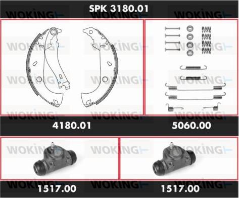 Woking SPK 3180.01 - Komplet kočnica, bubanj kočnice www.molydon.hr