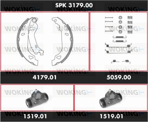 Woking SPK 3179.00 - Komplet kočnica, bubanj kočnice www.molydon.hr