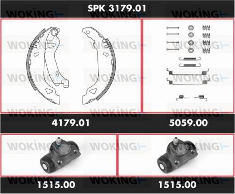 Woking SPK 3179.01 - Komplet kočnica, bubanj kočnice www.molydon.hr