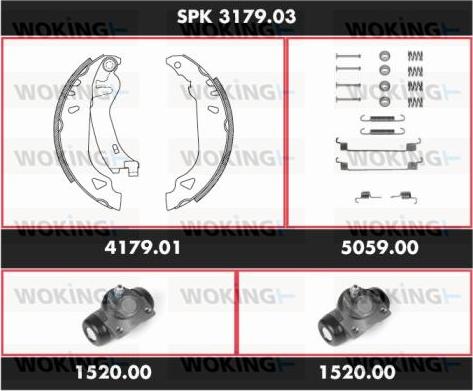 Woking SPK 3179.03 - Komplet kočnica, bubanj kočnice www.molydon.hr