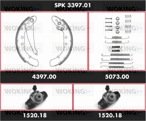 Woking SPK 3397.01 - Komplet kočnica, bubanj kočnice www.molydon.hr