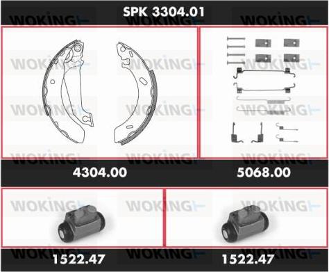 Woking SPK 3304.01 - Komplet kočnica, bubanj kočnice www.molydon.hr