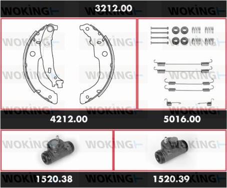 Woking SPK 3212.00 - Komplet kočnica, bubanj kočnice www.molydon.hr