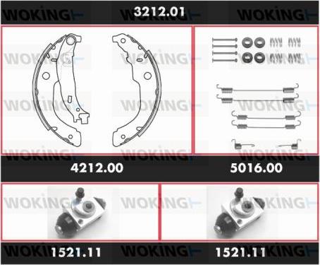 Woking SPK 3212.01 - Komplet kočnica, bubanj kočnice www.molydon.hr