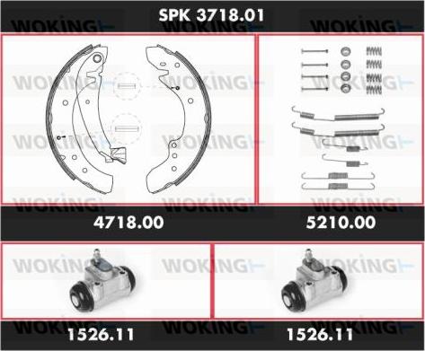 Woking SPK 3718.01 - Komplet kočnica, bubanj kočnice www.molydon.hr