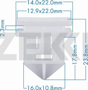 Zekkert BE-3711 - Kopča ukrasna/zaštitna lajsna www.molydon.hr