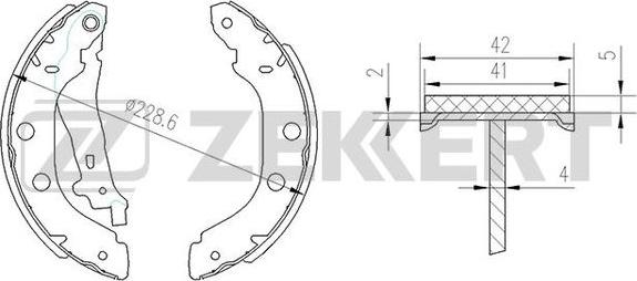 Zekkert BK-4445 - Komplet kočnica, bubanj kočnice www.molydon.hr