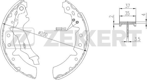 Zekkert BK-4446 - Komplet kočnica, bubanj kočnice www.molydon.hr