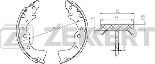 Zekkert BK-4458 - Komplet kočnica, bubanj kočnice www.molydon.hr