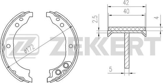 Zekkert BK-4453 - Komplet kočnica, bubanj kočnice www.molydon.hr