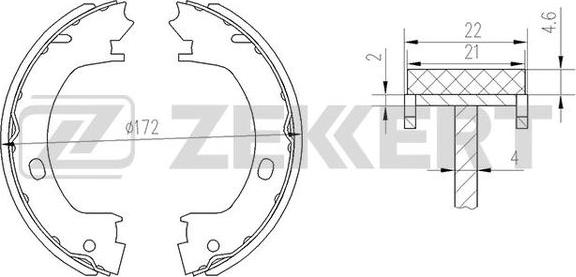 Zekkert BK-4452 - Komplet kočnica, bubanj kočnice www.molydon.hr