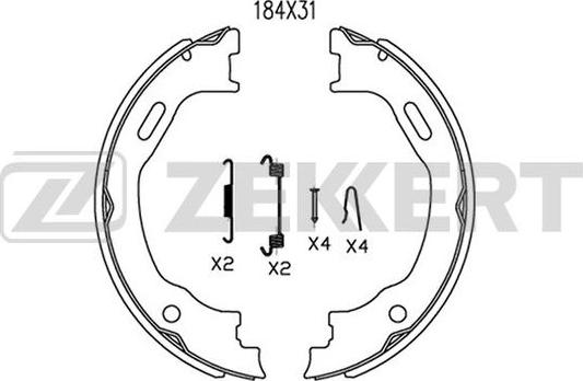 Zekkert BK-4055 - Komplet kočnica, bubanj kočnice www.molydon.hr