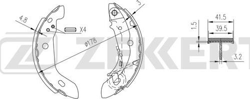 Zekkert BK-4066 - Komplet kočnica, bubanj kočnice www.molydon.hr