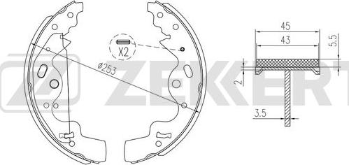 Zekkert BK-4062 - Komplet kočnica, bubanj kočnice www.molydon.hr