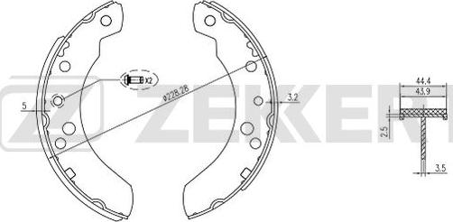 Zekkert BK-4001 - Komplet kočnica, bubanj kočnice www.molydon.hr