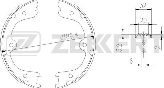 Zekkert BK-4011 - Komplet kočnica, bubanj kočnice www.molydon.hr