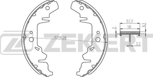 Zekkert BK-4039 - Komplet kočnica, bubanj kočnice www.molydon.hr