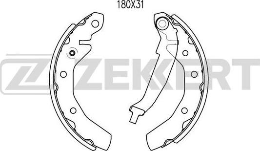 Zekkert BK-4027 - Komplet kočnica, bubanj kočnice www.molydon.hr