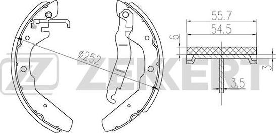 Zekkert BK-4076 - Komplet kočnica, bubanj kočnice www.molydon.hr