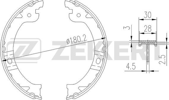 Zekkert BK-4191 - Komplet kočnica, bubanj kočnice www.molydon.hr