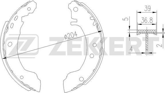 Zekkert BK-4193 - Komplet kočnica, bubanj kočnice www.molydon.hr