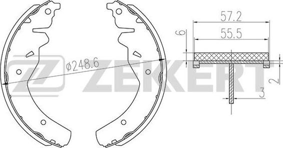 Zekkert BK-4192 - Komplet kočnica, bubanj kočnice www.molydon.hr