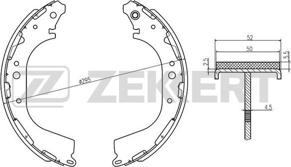 Zekkert BK-4145 - Komplet kočnica, bubanj kočnice www.molydon.hr