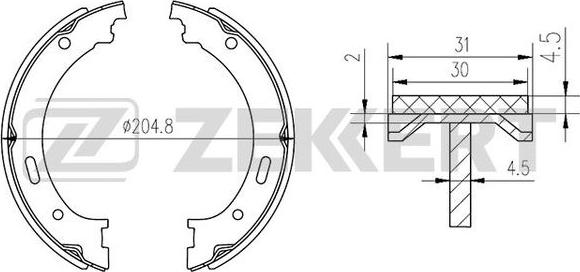 Zekkert BK-4146 - Komplet kočnica, bubanj kočnice www.molydon.hr