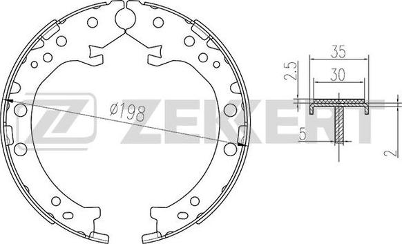 Zekkert BK-4140 - Komplet kočnica, bubanj kočnice www.molydon.hr