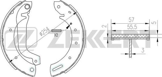 Zekkert BK-4142 - Komplet kočnica, bubanj kočnice www.molydon.hr