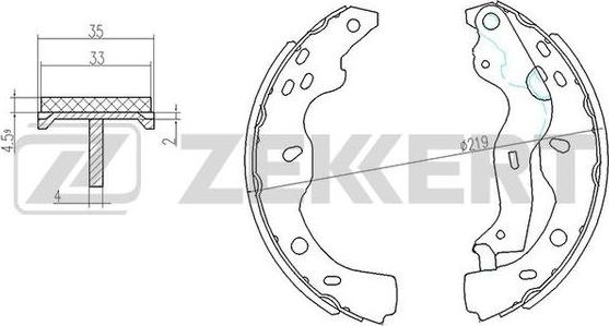 Zekkert BK-4154 - Komplet kočnica, bubanj kočnice www.molydon.hr