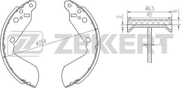 Zekkert BK-4150 - Komplet kočnica, bubanj kočnice www.molydon.hr