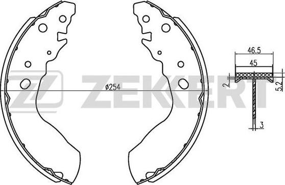 Zekkert BK-4153 - Komplet kočnica, bubanj kočnice www.molydon.hr