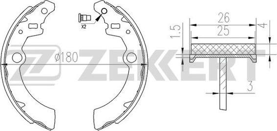 Zekkert BK-4152 - Komplet kočnica, bubanj kočnice www.molydon.hr