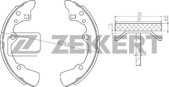 Zekkert BK-4169 - Komplet kočnica, bubanj kočnice www.molydon.hr