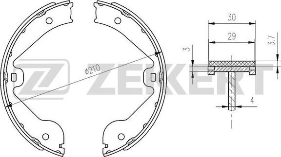 Zekkert BK-4164 - Komplet kočnica, bubanj kočnice www.molydon.hr