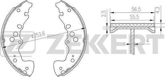 Zekkert BK-4104 - Komplet kočnica, bubanj kočnice www.molydon.hr