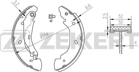 Zekkert BK-4100 - Komplet kočnica, bubanj kočnice www.molydon.hr